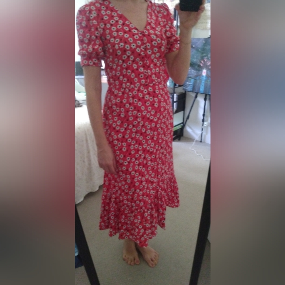 Red Floral Dress
